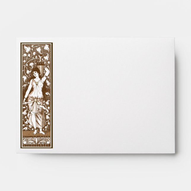 Enveloppe Femme Art nouveau avec urne (Devant)