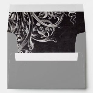 Enveloppe ferme chalkboard pays français monogrammed