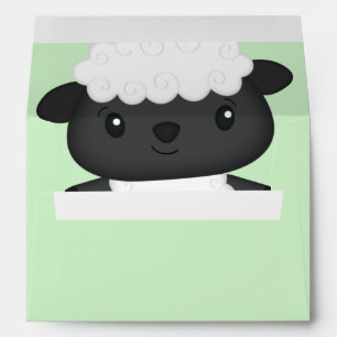Enveloppe Ferme de Baby showers à moutons