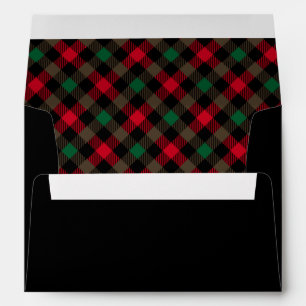 Enveloppe Ferme Tartan Plaid Christmas