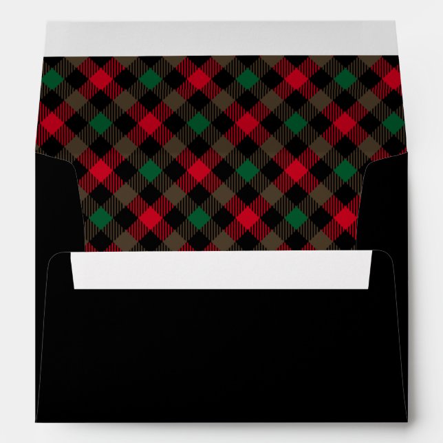 Enveloppe Ferme Tartan Plaid Christmas (Dos (Bas))