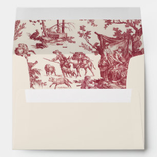 Enveloppe Ferme vintage Russe Français Toile-Rouge & Tan