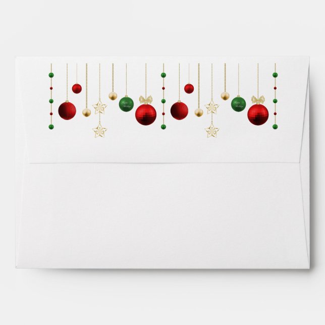 Enveloppe Festif Noël Garland vacances (Dos (Haut rabat))