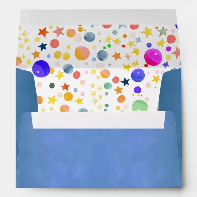 Enveloppe Festive colorée fête Whimsical (Dos (Bas))
