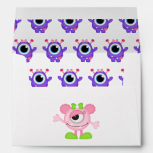 Enveloppe Fête à thème Petit Monstre