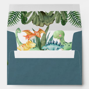 Enveloppe Fête comme un dinosaure Anniversaire Invitation