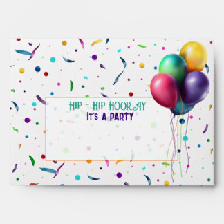 Enveloppe Fête Confetti colorée