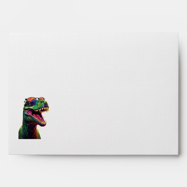 Enveloppe Fête d'anniversaire de Dino-Mite (Devant)