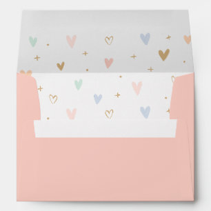 Enveloppe Fête d'anniversaire de la princesse rose