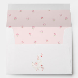 Enveloppe Fête de bébé Silly Goose Mignonne Élégante Fleurs