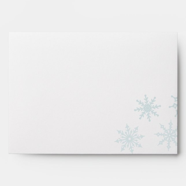 Enveloppe Fête de Fléau de neige bleu clair Ombre (Devant)