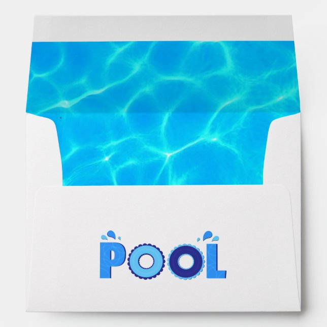 Enveloppe Fête de la piscine d'été (Dos (Bas))