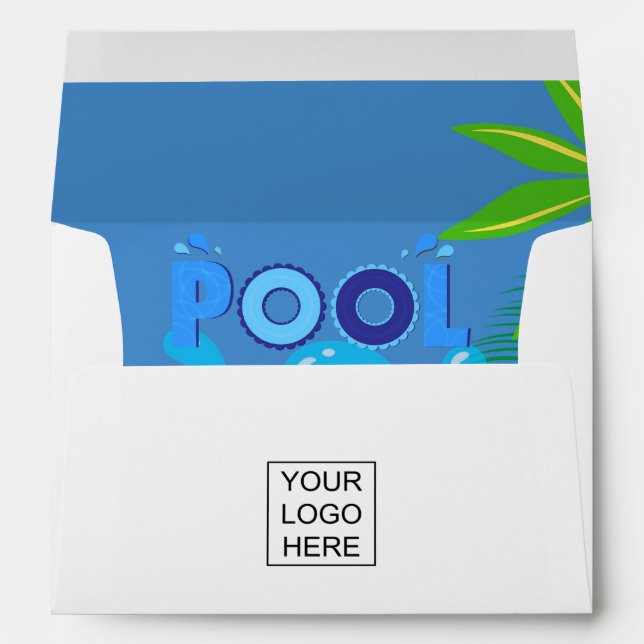 Enveloppe Fête de la piscine d'été pour les entreprises et l (Dos (Bas))