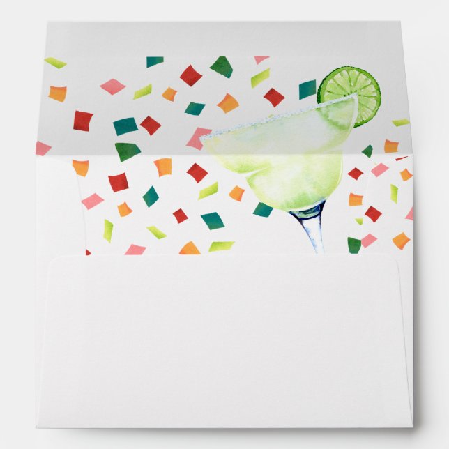 Enveloppe Fête de l'Invitation Fiesta (Dos (Bas))