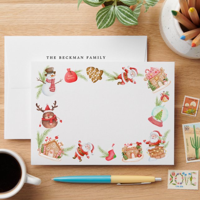Enveloppe Fête de Noël de Gingpain d'épice (Desk)