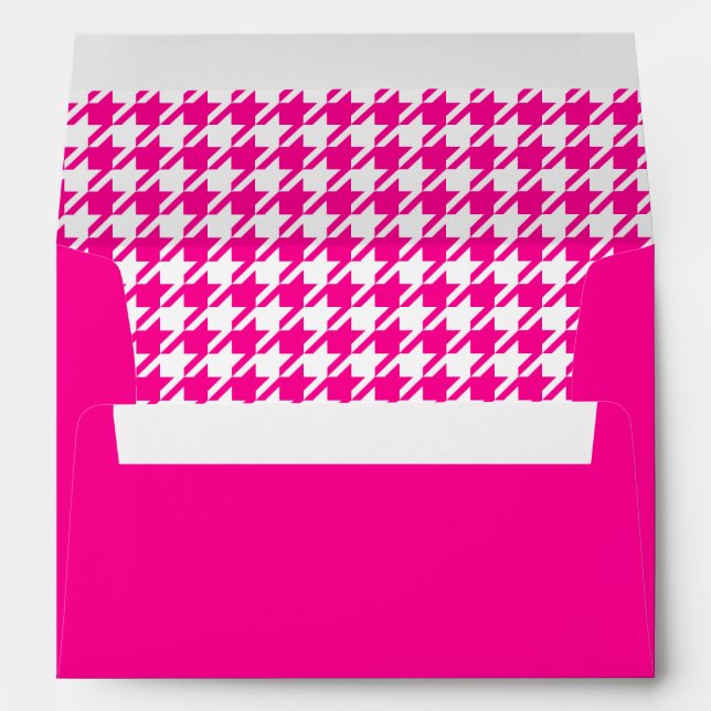 Enveloppe Fête de pied de lit rose chaud moderne (Dos (Bas))