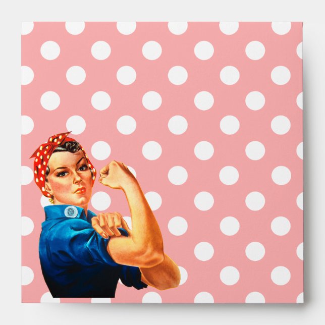 Enveloppe Fête de style Rosie rétro (Devant)