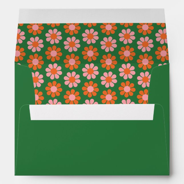 Enveloppe Fête des mariées de Fleurs de Preppy roses mignonn (Dos (Bas))