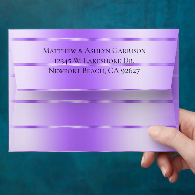 Enveloppe Fête des mariées de ruban violet Lilac ou Mariage (Hand)