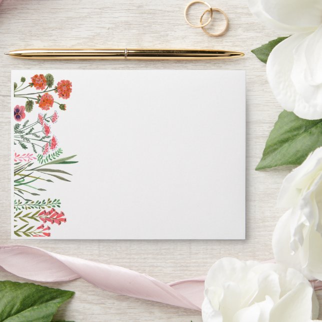 Enveloppe Fête des mariées fleur sauvage (Wedding)