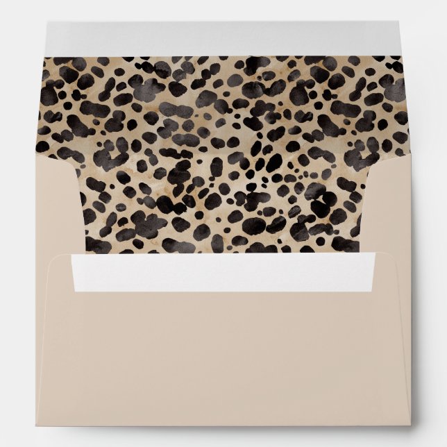 Enveloppe Fête des mariées moderne de Leopard Poster de anim (Dos (Bas))