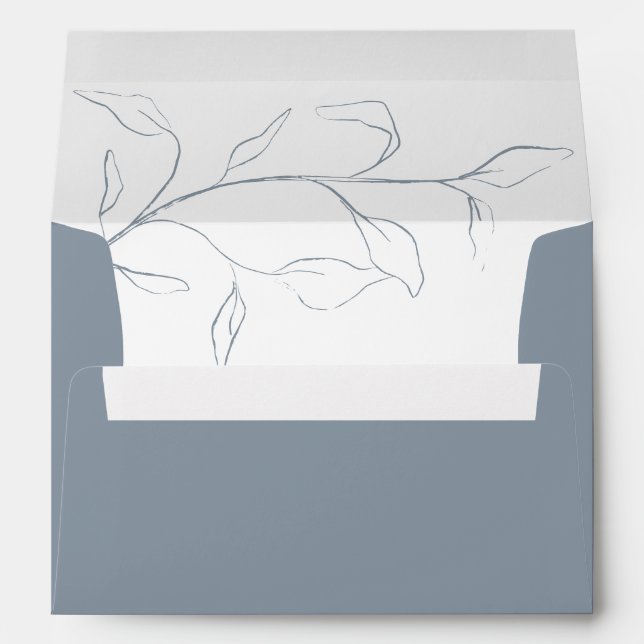 Enveloppe Fête des mariées ou Faire-part de mariage bleu Dus (Dos (Bas))