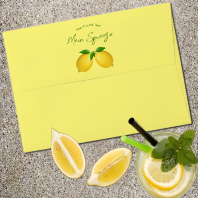 Enveloppe Fête des mariées principale de citron de taille (Créateur téléchargé)