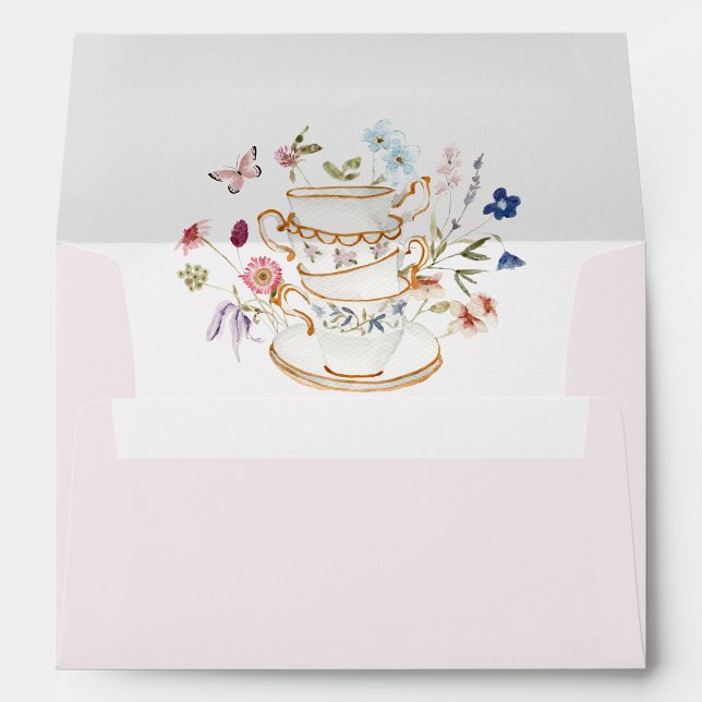 Enveloppe Fête des mariées rose pâle (Blush Pink Bridal Shower Envelope by Painted Paperie
)