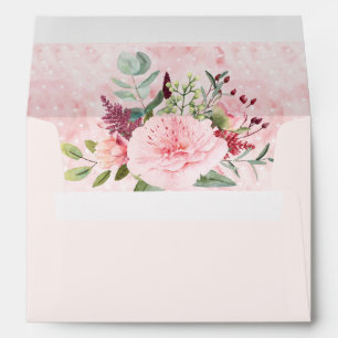 Enveloppe Fête des mères joyeuses allemandes avec floral ros