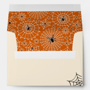 Enveloppe Fête d'Halloween Retro automne Araignées Citrouill