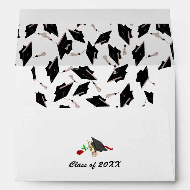 Enveloppe Fête noire et blanche (Dos (Bas))