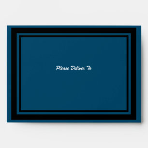 Enveloppe Fête noire et bleue