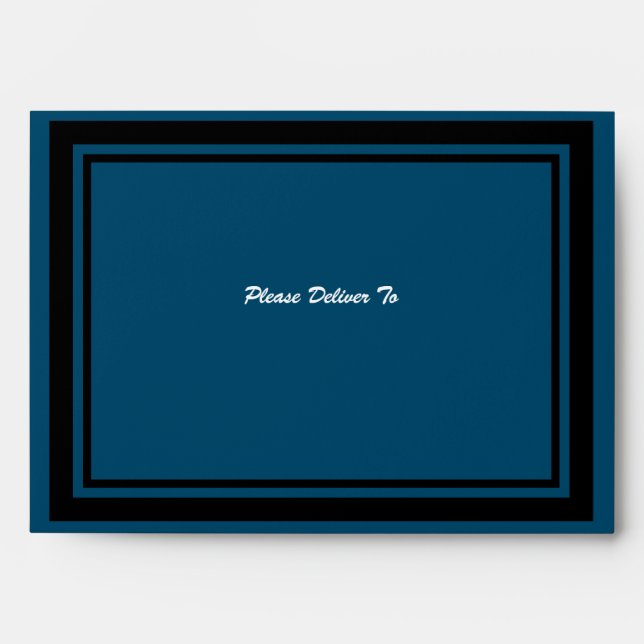 Enveloppe Fête noire et bleue (Devant)