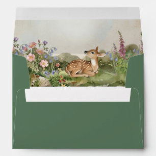 Enveloppe Fête Prénatale pour un Bébé Faon de la Forêt au Ge