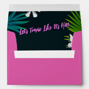 Enveloppe Fête Rose Chaude Tropicale