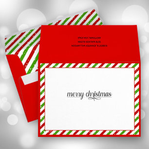 Enveloppe Fêtes de Noël 5x7 Rouge