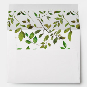 Enveloppe Feuillage botanique de verdure élégante