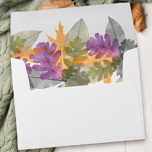 Enveloppe Feuillage d'automne coloré Octobre Feuille Motif