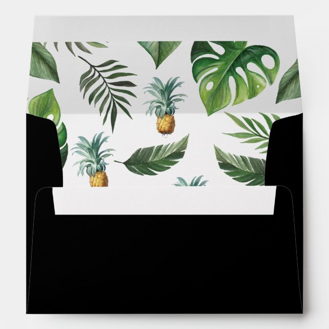 Enveloppe Feuillage tropical de plaisir d'ananas (Dos (Bas))