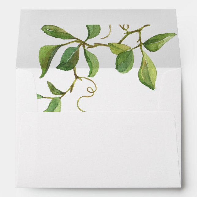 Enveloppe Feuillage vert (Dos (Bas))