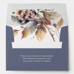 Enveloppe Feuille Christian citation Mariage