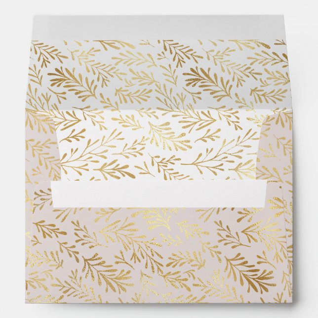 Enveloppe Feuille d'art couleur or (Dos (Bas))