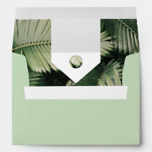 Enveloppe Feuille de palme tropical 5x7 Faire-part de mariag