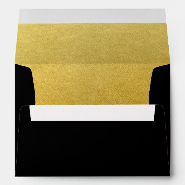 Enveloppe Feuille d'or personnalisée de Faux et revêtement (Dos (Bas))
