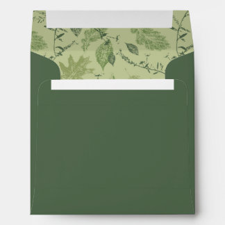 Enveloppe Feuille verte forestière