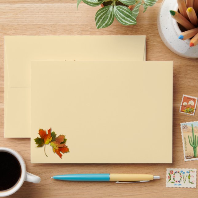 Enveloppe Feuilles d'automne (Desk)