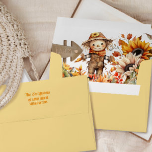 Enveloppe Feuilles d'automne de la ferme de tournesol Annive