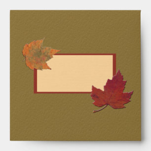 Enveloppe Feuilles d'automne pour invitation Carré