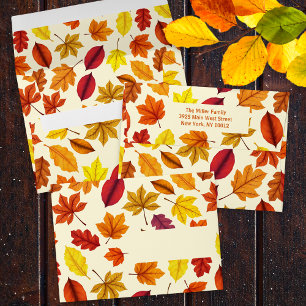Enveloppe Feuilles d'automne vibrantes