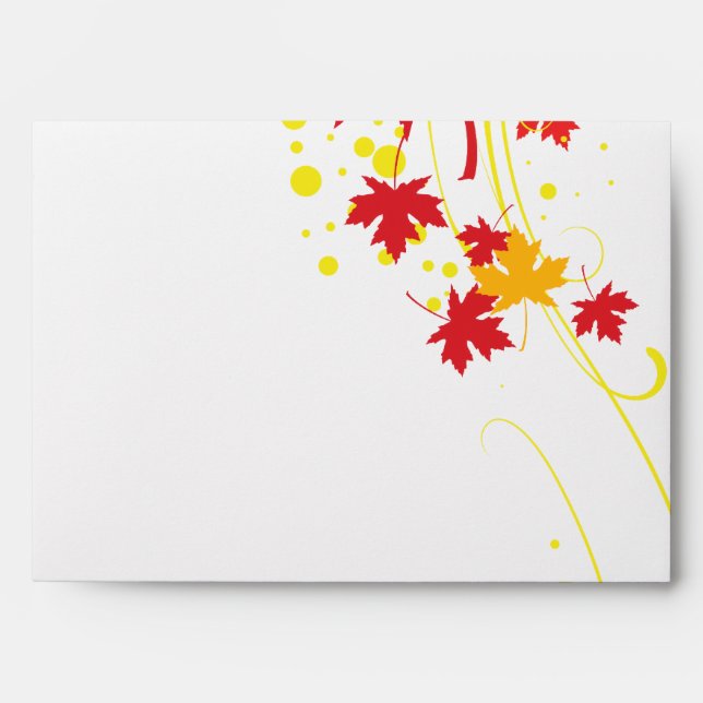 Enveloppe Feuilles d'érable aux couleurs de l'automne envelo (Devant)